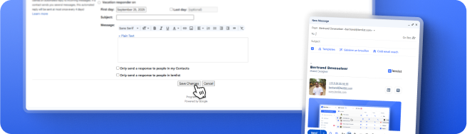 Save changes and test the signature